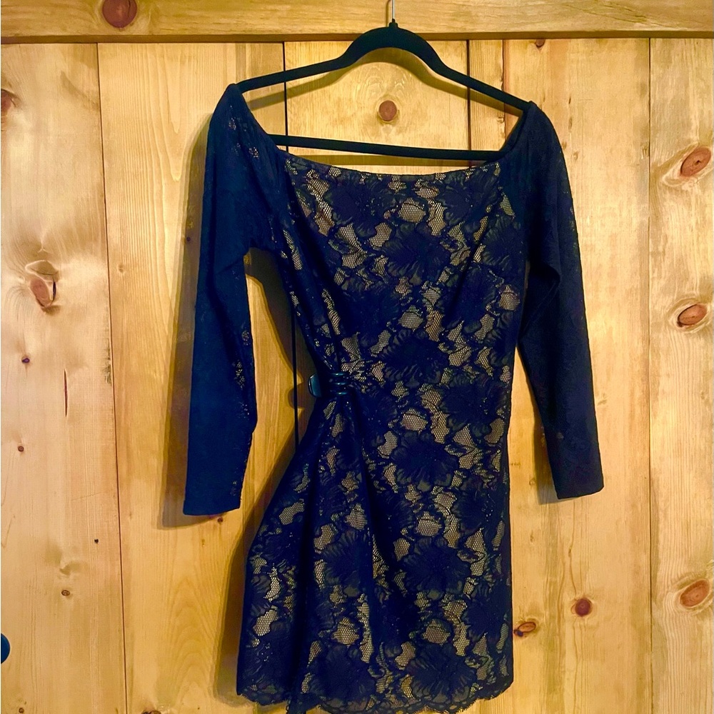 NBD Black Sheath Dress with Raglan Sleeves